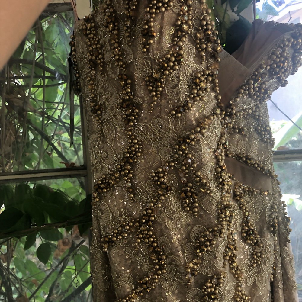 Brand new gorgeous lace and bead cocktail dress